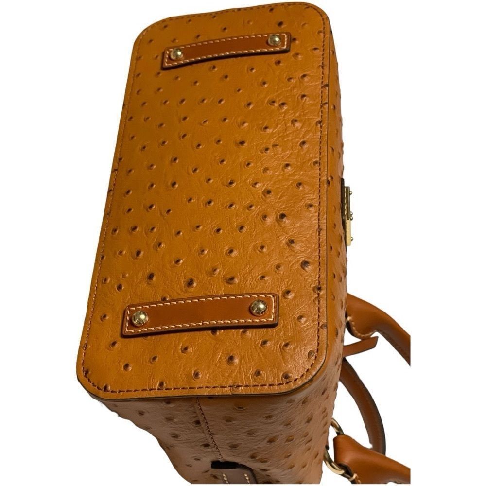 ❤️💗❤️ Dooney & Bourke Ostrich Cameron Satchel STYLE BOSTR1076CAKR Color Caramel - Picture 4 of 11